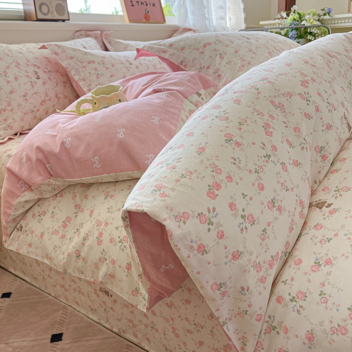 91家纺网 家纺一手货源 找家纺 花梦欣 2025新款全棉纯棉印花单品系列-三件套 花中仙子