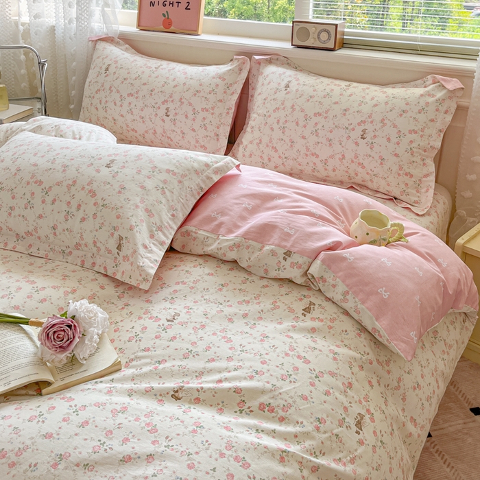 91家纺网 家纺一手货源 找家纺 花梦欣 2025新款全棉纯棉印花单品系列-三件套 花中仙子