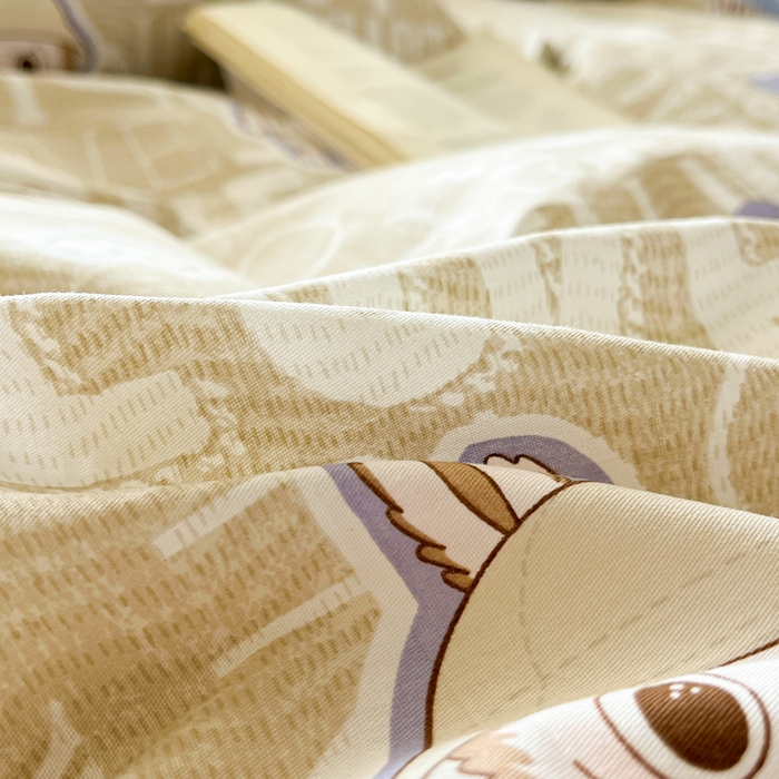 91家纺网 家纺一手货源 找家纺 花梦欣 2025新款全棉纯棉印花单品系列-三件套 拉布兔兔