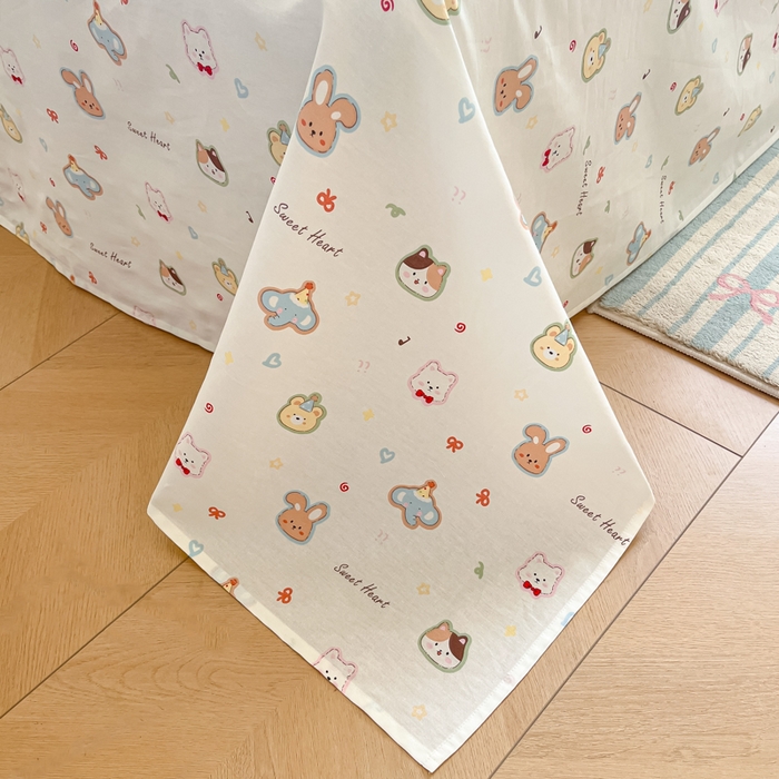 91家纺网 家纺一手货源 找家纺 花梦欣 2025新款全棉纯棉印花单品系列-三件套 萌宠国度