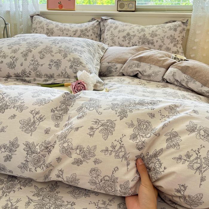 91家纺网 家纺一手货源 找家纺 花梦欣 2025新款全棉纯棉印花单品系列-三件套 摩菲