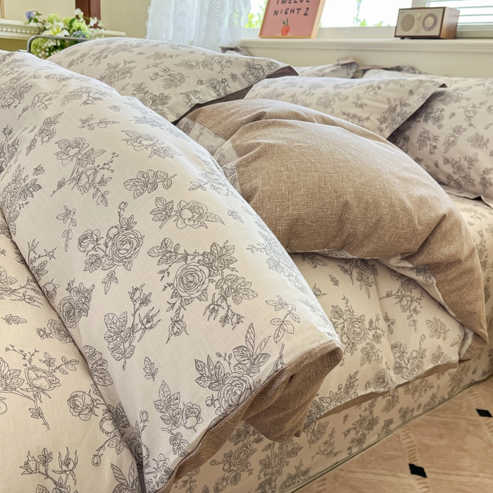 91家纺网 家纺一手货源 找家纺 花梦欣 2025新款全棉纯棉印花单品系列-三件套 摩菲