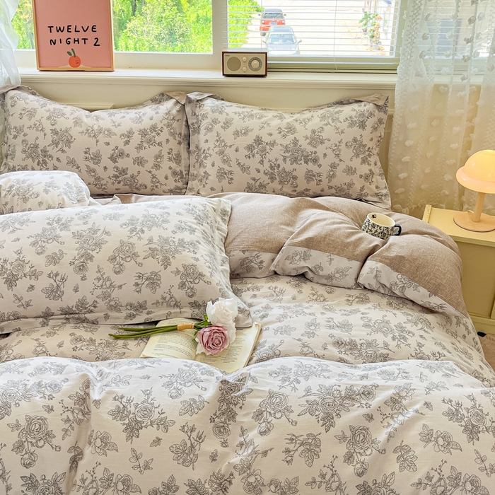 91家纺网 家纺一手货源 找家纺 花梦欣 2025新款全棉纯棉印花单品系列-三件套 摩菲