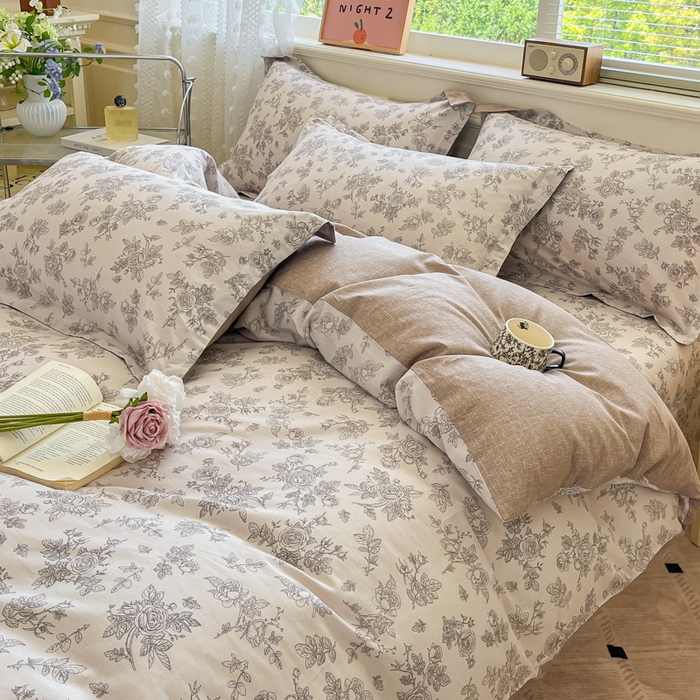 91家纺网 家纺一手货源 找家纺 花梦欣 2025新款全棉纯棉印花单品系列-三件套 摩菲