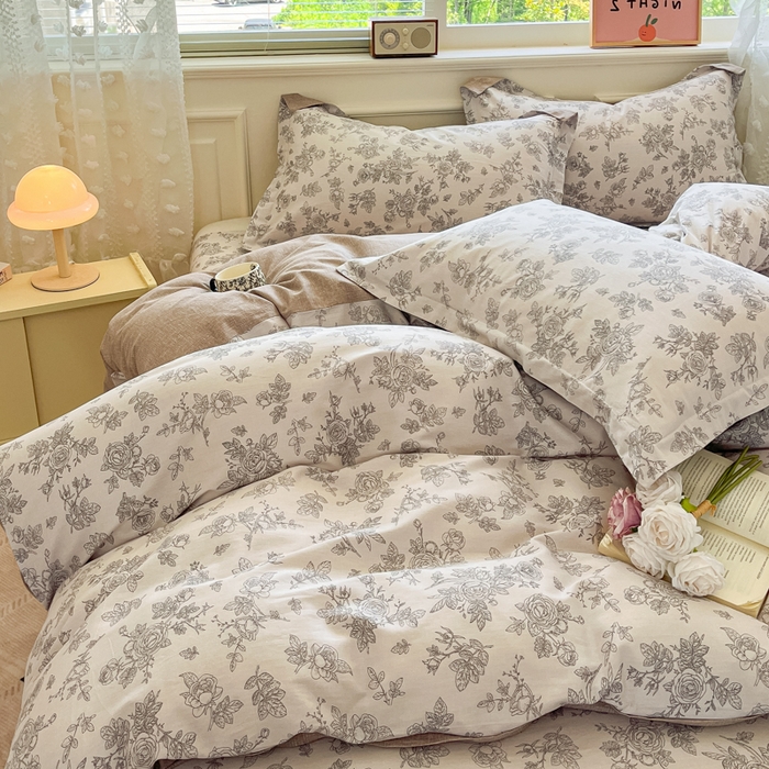 91家纺网 家纺一手货源 找家纺 花梦欣 2025新款全棉纯棉印花单品系列-三件套 摩菲