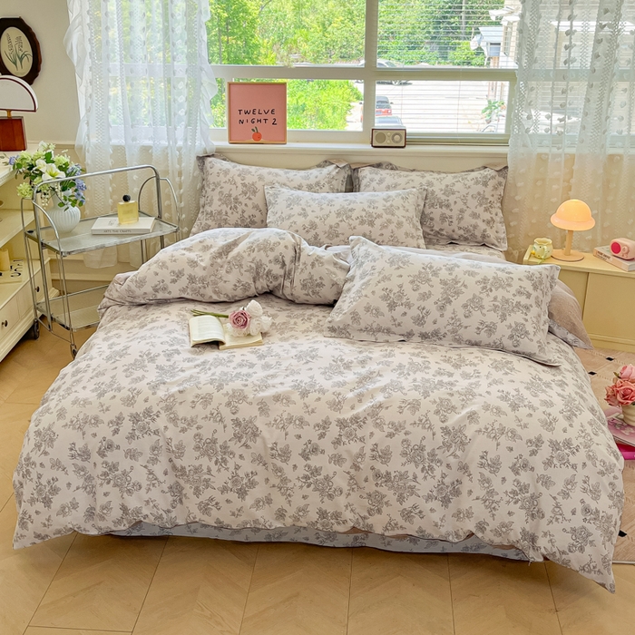 91家纺网 家纺一手货源 找家纺 花梦欣 2025新款全棉纯棉印花单品系列-三件套 摩菲