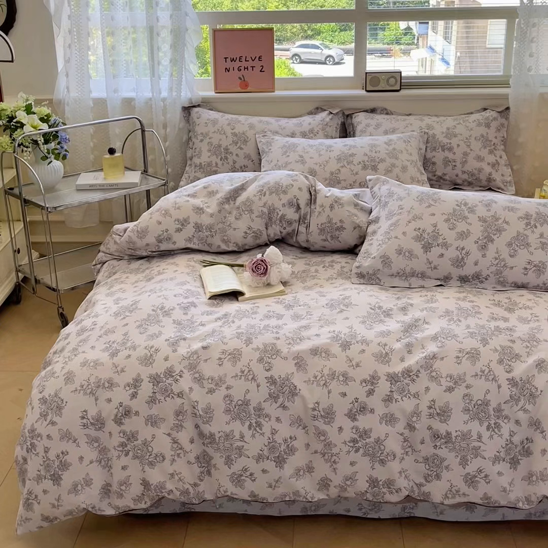 91家纺网 家纺一手货源 找家纺 花梦欣 2025新款全棉纯棉印花单品系列-三件套 摩菲