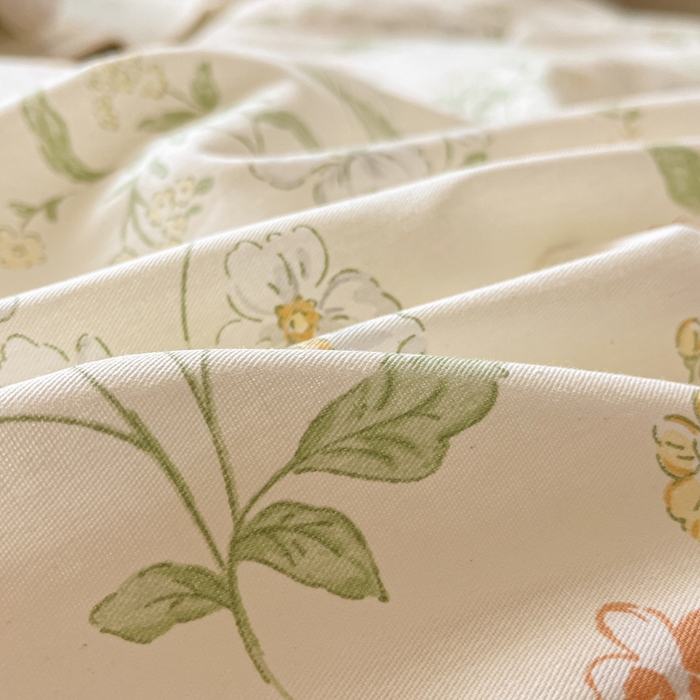 91家纺网 家纺一手货源 找家纺 花梦欣 2025新款全棉纯棉印花单品系列-三件套 暖樱之舞