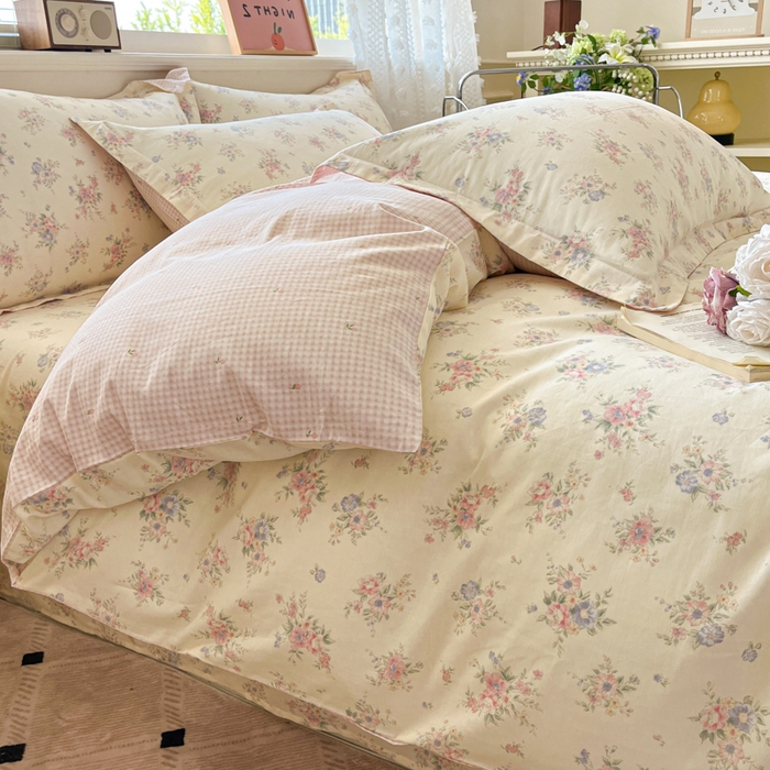 91家纺网 家纺一手货源 找家纺 花梦欣 2025新款全棉纯棉印花单品系列-三件套 欧风花影