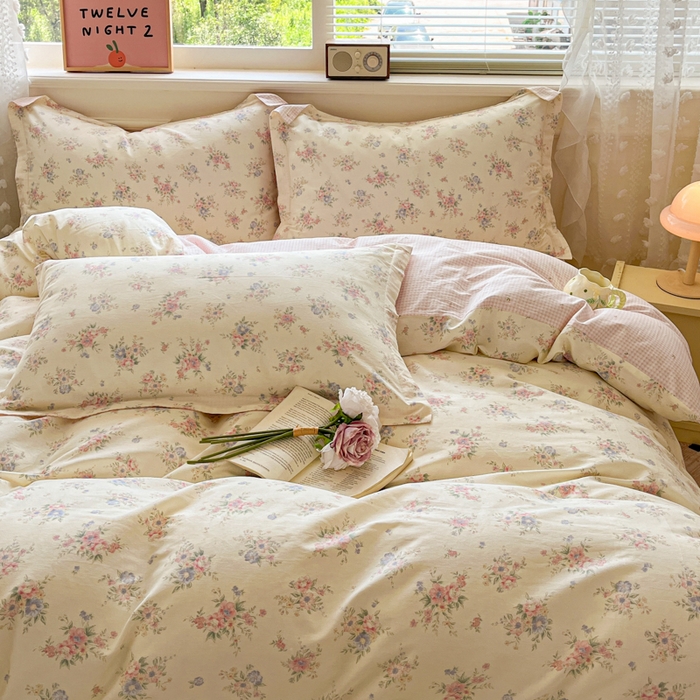 91家纺网 家纺一手货源 找家纺 花梦欣 2025新款全棉纯棉印花单品系列-三件套 欧风花影