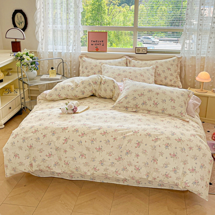 91家纺网 家纺一手货源 找家纺 花梦欣 2025新款全棉纯棉印花单品系列-三件套 欧风花影