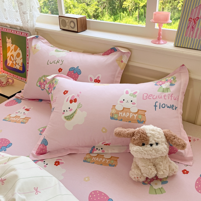 91家纺网 家纺一手货源 找家纺 花梦欣 2025新款全棉纯棉印花单品系列-三件套 奇趣欢乐园