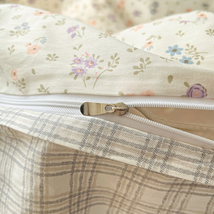 91家纺网 家纺一手货源 找家纺 花梦欣 2025新款全棉纯棉印花单品系列-三件套 碎花兔熊