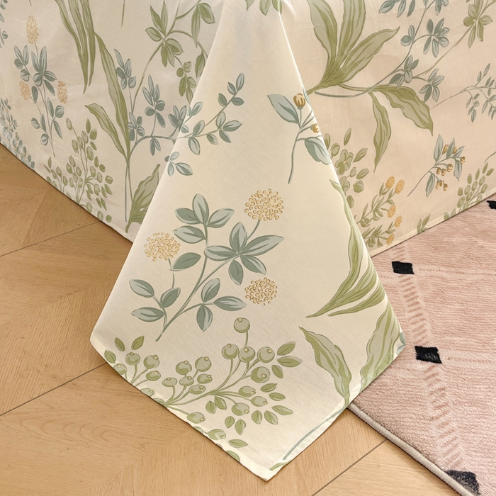 91家纺网 家纺一手货源 找家纺 花梦欣 2025新款全棉纯棉印花单品系列-三件套 仙草