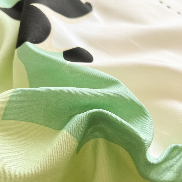 91家纺网 家纺一手货源 找家纺 花梦欣 2025新款全棉纯棉印花单品系列-三件套 熊猫乐园绿