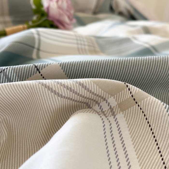 91家纺网 家纺一手货源 找家纺 花梦欣 2025新款全棉纯棉印花单品系列-三件套 悬浮晶阵绿