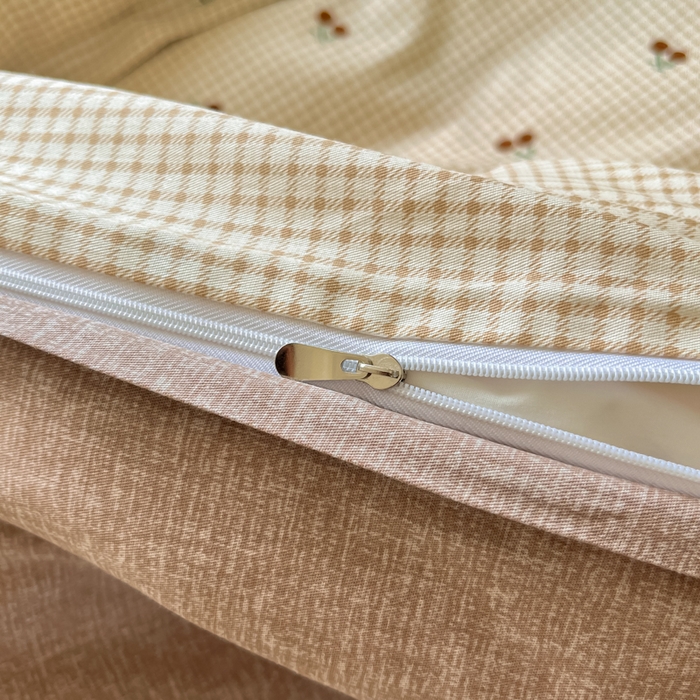 91家纺网 家纺一手货源 找家纺 花梦欣 2025新款全棉纯棉印花单品系列-三件套 樱姿米