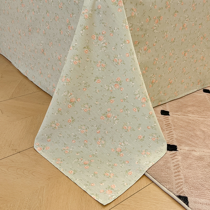 91家纺网 家纺一手货源 找家纺 花梦欣 2025新款全棉纯棉印花单品系列-三件套 幽兰时光蓝