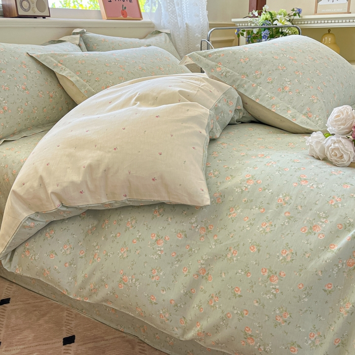 91家纺网 家纺一手货源 找家纺 花梦欣 2025新款全棉纯棉印花单品系列-三件套 幽兰时光蓝