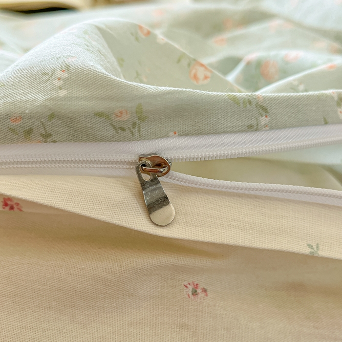 91家纺网 家纺一手货源 找家纺 花梦欣 2025新款全棉纯棉印花单品系列-三件套 幽兰时光蓝