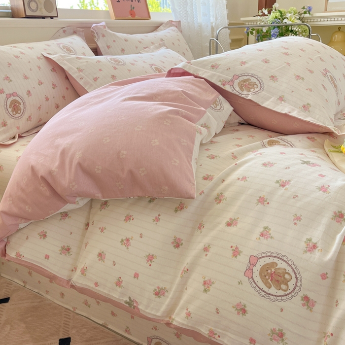 91家纺网 家纺一手货源 找家纺 花梦欣 2025新款全棉纯棉印花单品系列-三件套 云朵相馆