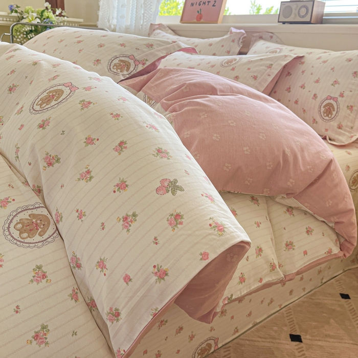 91家纺网 家纺一手货源 找家纺 花梦欣 2025新款全棉纯棉印花单品系列-三件套 云朵相馆