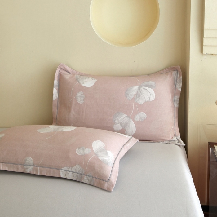 91家纺网 家纺一手货源 找家纺 沐白家居 2025新款全棉生态磨毛四件套如梦-粉