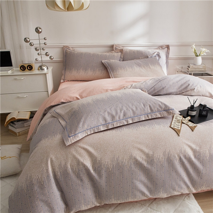 91家纺网 家纺一手货源 找家纺 沐白家居 2025新款全棉生态磨毛四件套森文