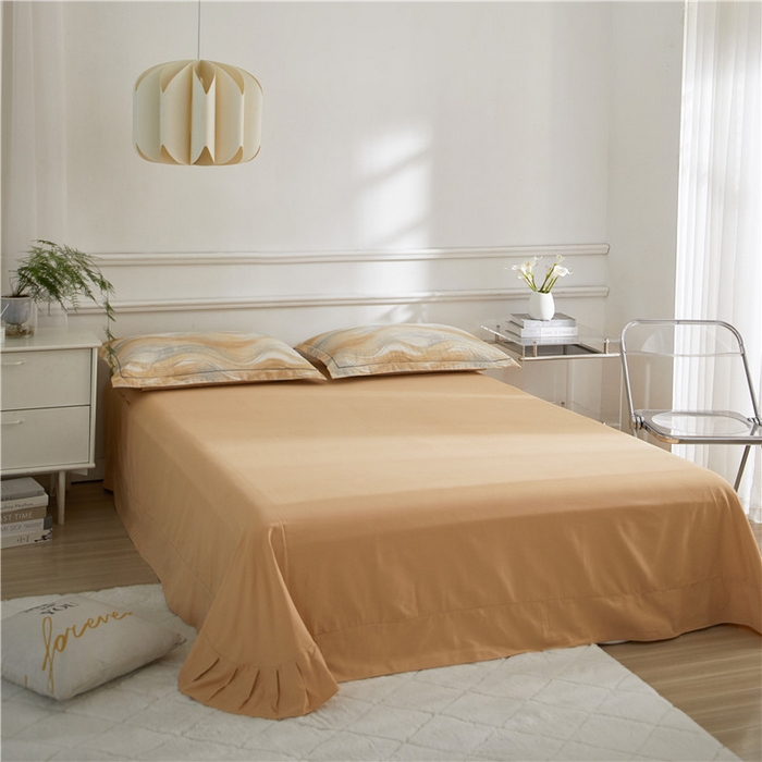 91家纺网 家纺一手货源 找家纺 沐白家居 2025新款全棉生态磨毛四件套诺拉