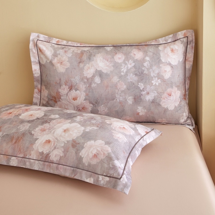 91家纺网 家纺一手货源 找家纺 沐白家居 2025新款全棉生态磨毛四件套花千朵-粉