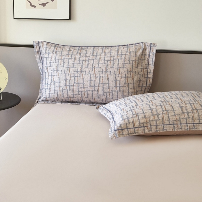 91家纺网 家纺一手货源 找家纺 沐白家居 2025新款全棉生态磨毛四件套追影-驼