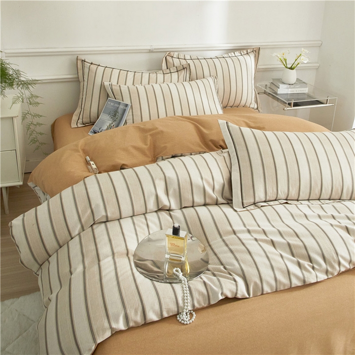 91家纺网 家纺一手货源 找家纺 沐白家居 2025新款全棉生态磨毛四件套容枫