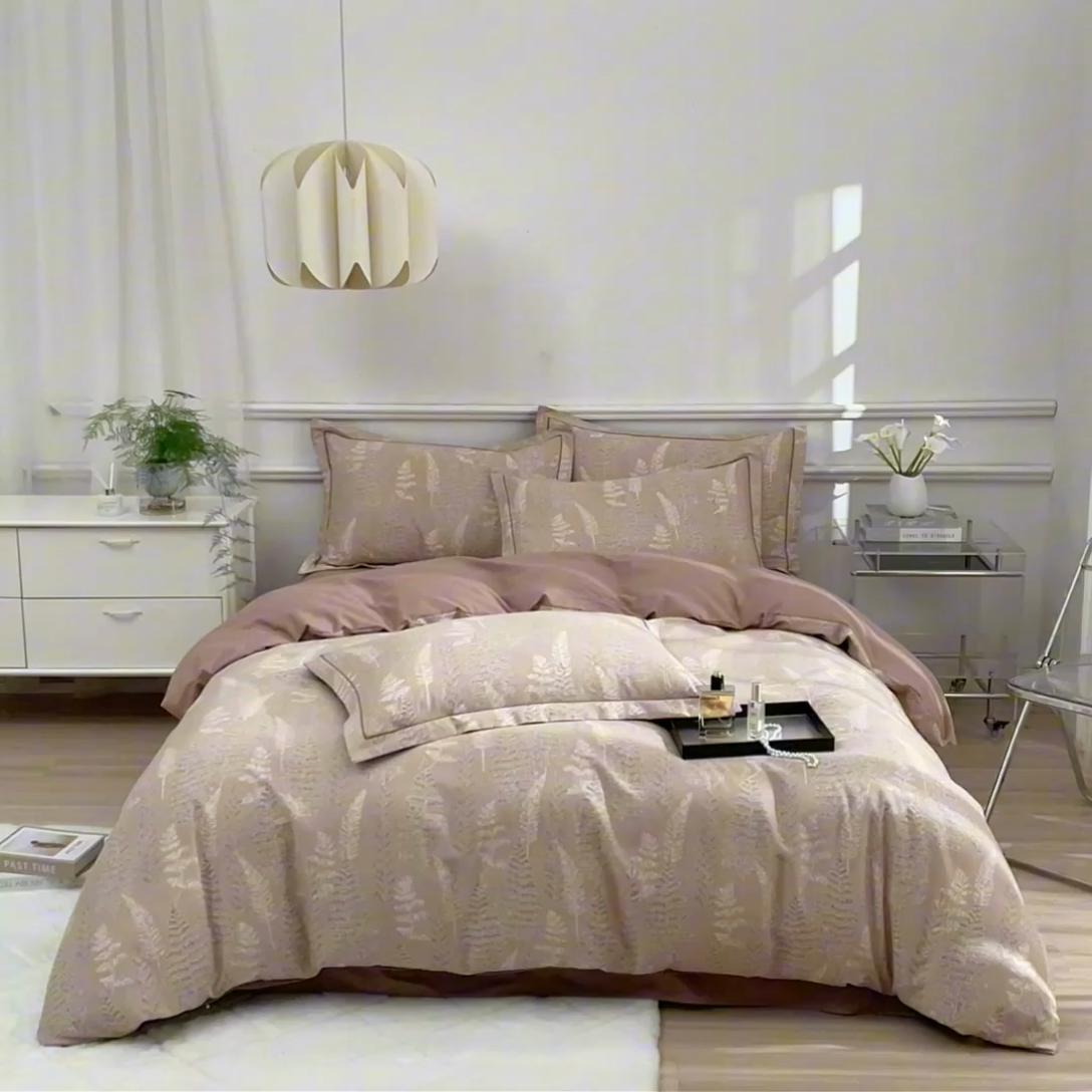 91家纺网 家纺一手货源 找家纺 沐白家居 2025新款全棉生态磨毛四件套重庆森林