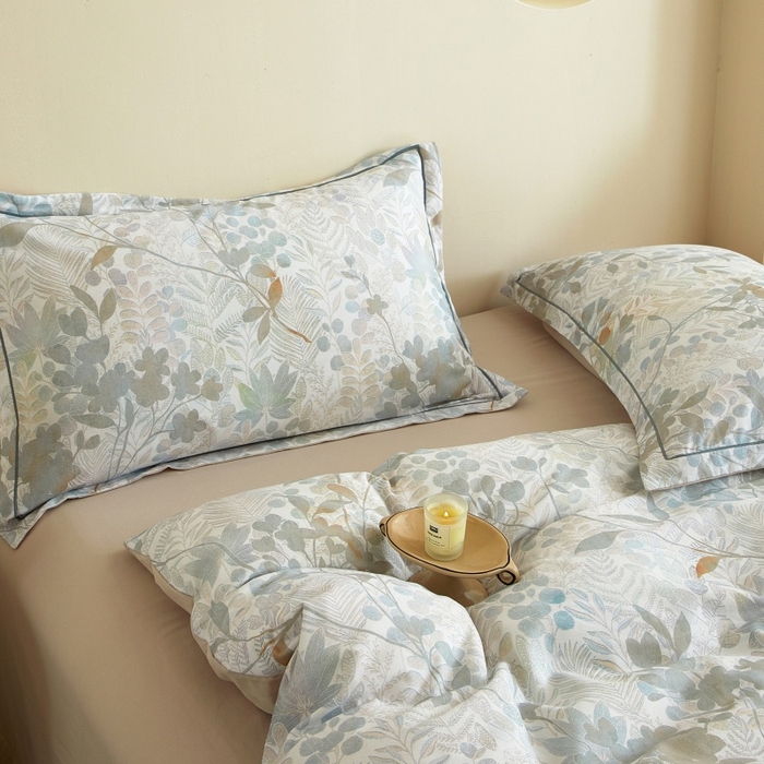 91家纺网 家纺一手货源 找家纺 沐白家居 2025新款全棉生态磨毛四件套颜序