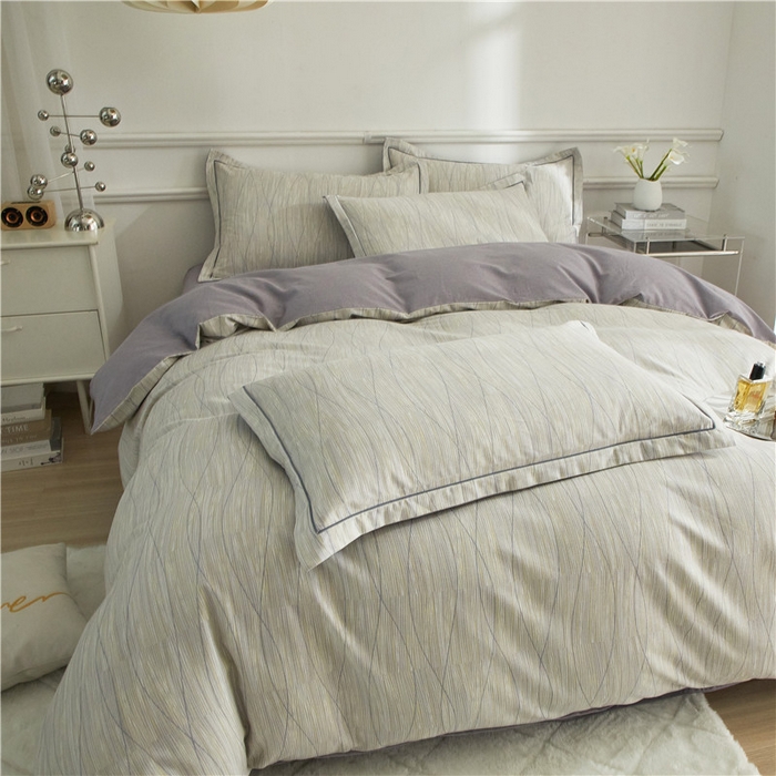 91家纺网 家纺一手货源 找家纺 沐白家居 2025新款全棉生态磨毛四件套寻意