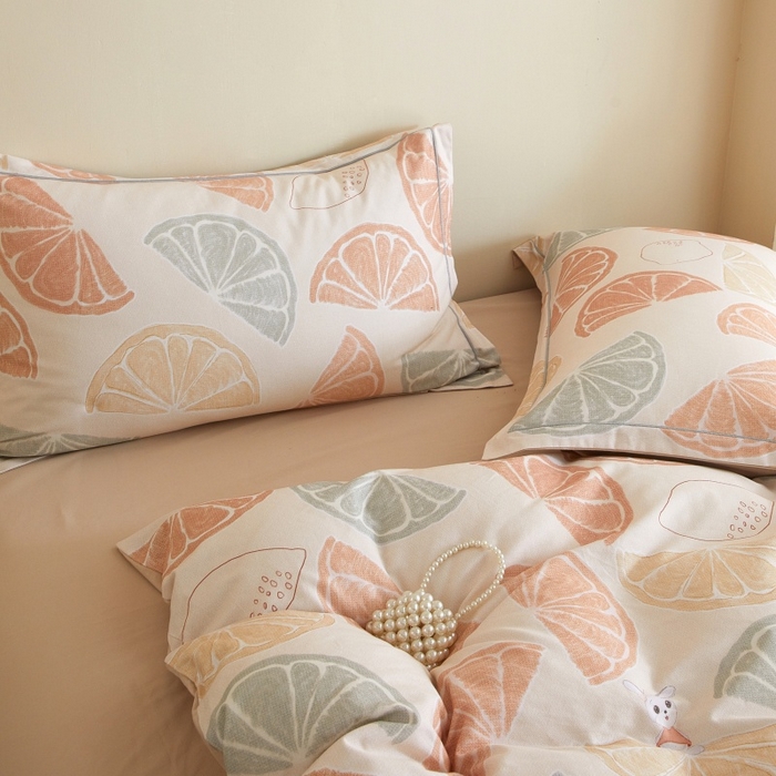 91家纺网 家纺一手货源 找家纺 沐白家居 2025新款全棉生态磨毛四件套柚见-玉