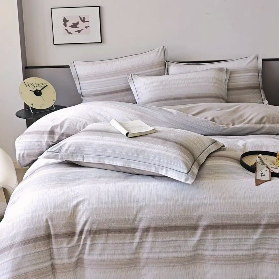 91家纺网 家纺一手货源 找家纺 沐白家居 2025新款全棉生态磨毛四件光遇-咖