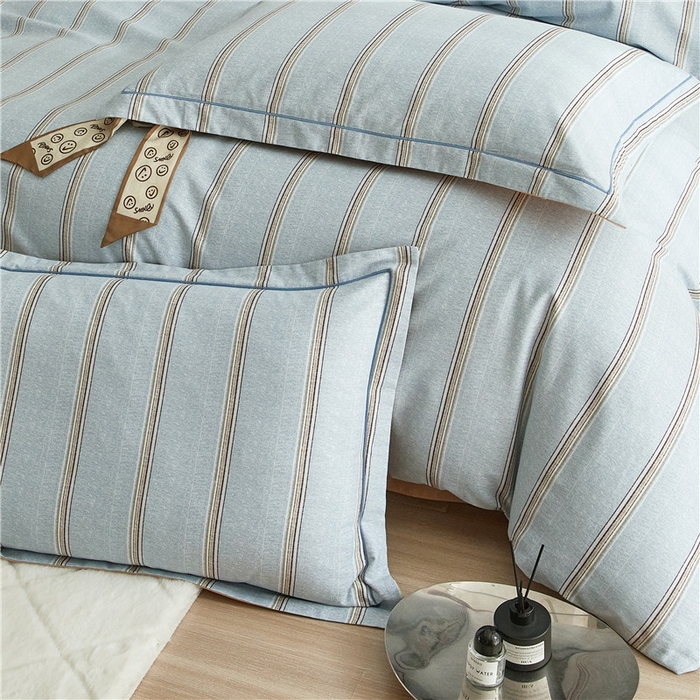 91家纺网 家纺一手货源 找家纺 沐白家居 2025新款全棉生态磨毛四件套妆海-兰