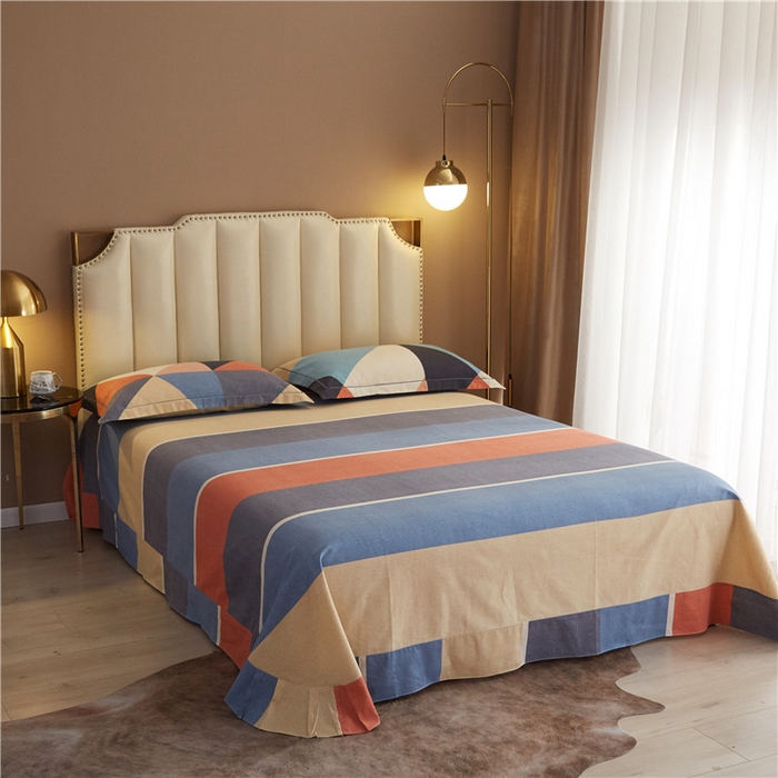 91家纺网 家纺一手货源 找家纺 沐白家居 2025新款全棉生态磨毛四件套溢彩