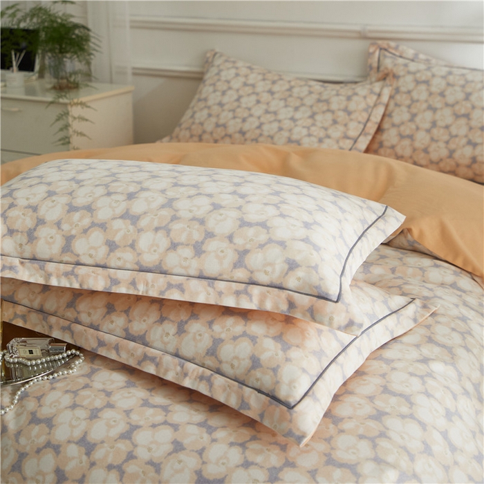 91家纺网 家纺一手货源 找家纺 沐白家居 2025新款全棉生态磨毛四件套香茗