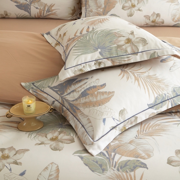 91家纺网 家纺一手货源 找家纺 沐白家居 2025新款全棉生态磨毛四件套庭森