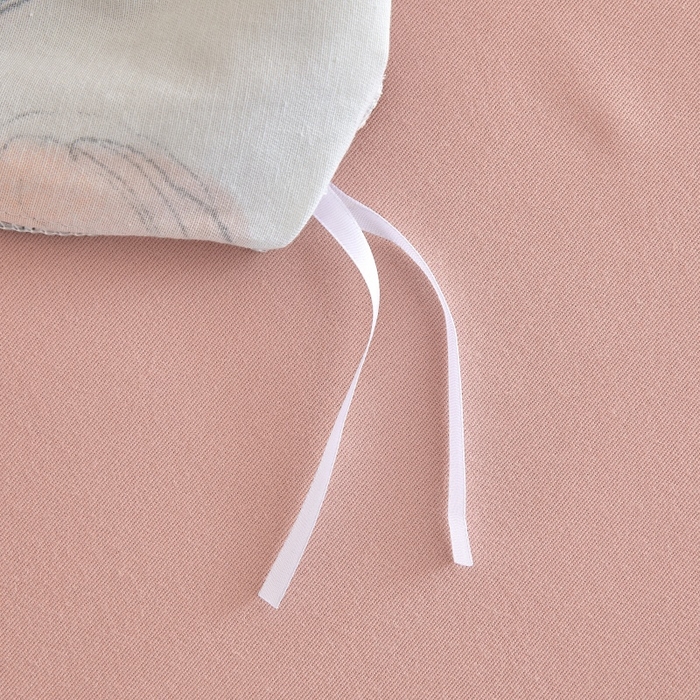 91家纺网 家纺一手货源 找家纺 沐白家居 2025新款全棉生态磨毛四件套遇见你-粉