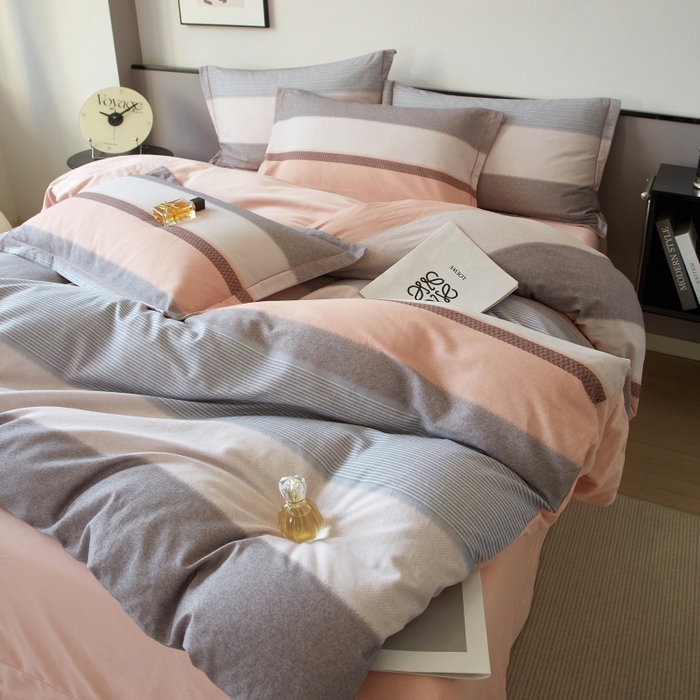 91家纺网 家纺一手货源 找家纺 沐白家居 2025新款全棉生态磨毛四件套云栖-玉