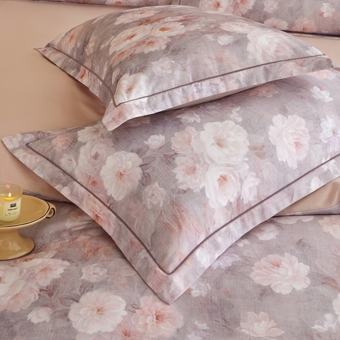 91家纺网 家纺一手货源 找家纺 沐白家居 2025新款全棉生态磨毛四件套花千朵-粉