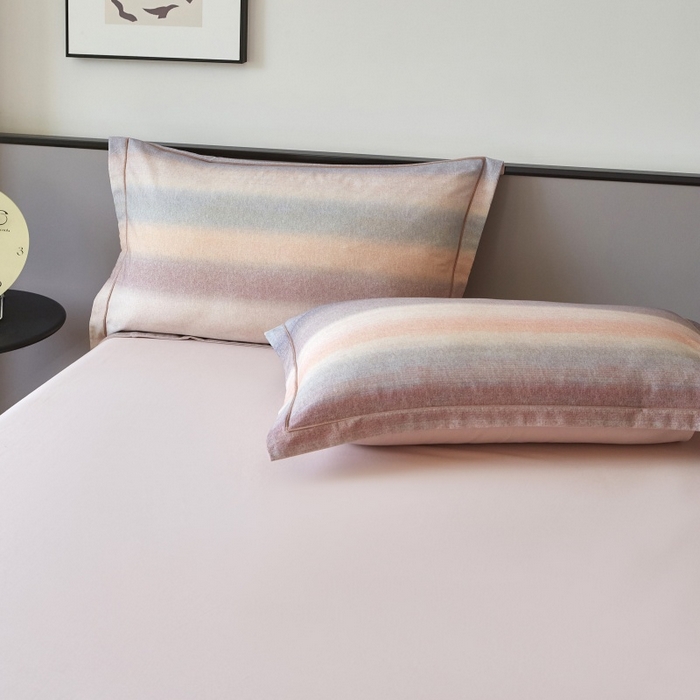 91家纺网 家纺一手货源 找家纺 沐白家居 2025新款全棉生态磨毛四件套简希-豆沙