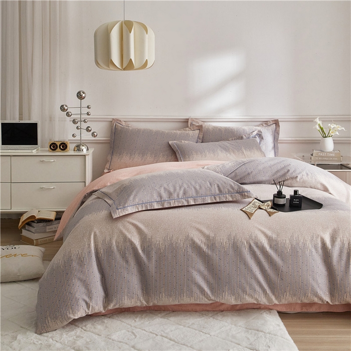 91家纺网 家纺一手货源 找家纺 沐白家居 2025新款全棉生态磨毛四件套森文