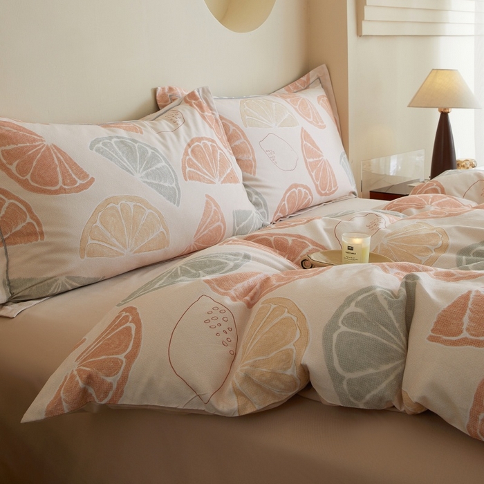 91家纺网 家纺一手货源 找家纺 沐白家居 2025新款全棉生态磨毛四件套柚见-玉