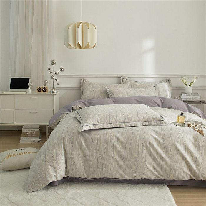 91家纺网 家纺一手货源 找家纺 沐白家居 2025新款全棉生态磨毛四件套寻意