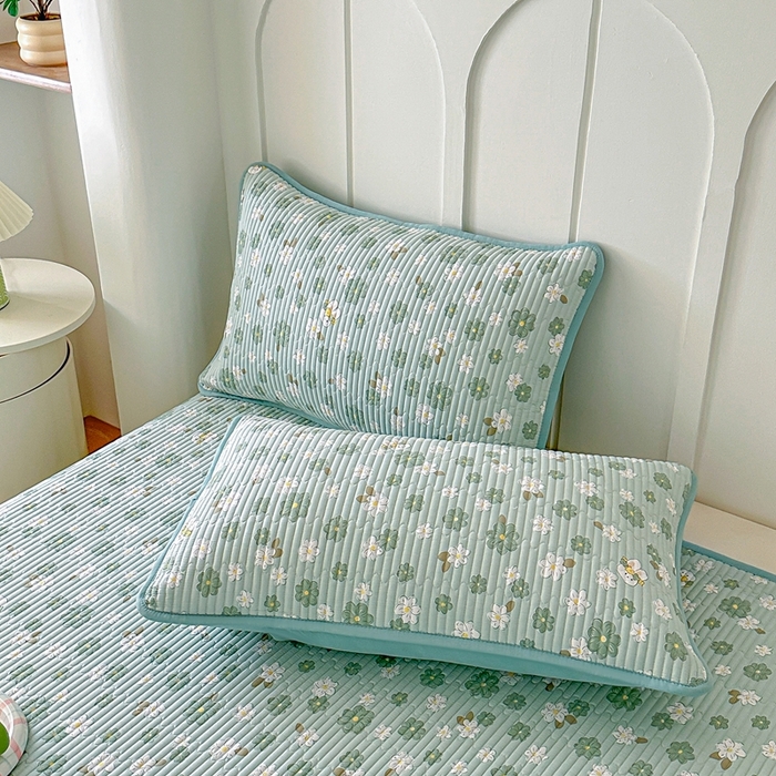 91家纺网 家纺一手货源 找家纺 橘夏家纺 2025新款全棉床盖三件套 栀香小兔