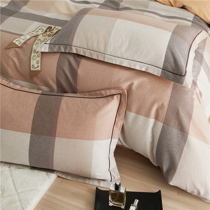 91家纺网 家纺一手货源 找家纺 沐白家居 2025新款全棉生态磨毛四件套罗马